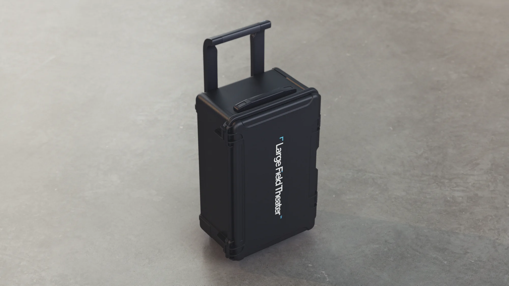 LFT Mini case upright with its trolley handle